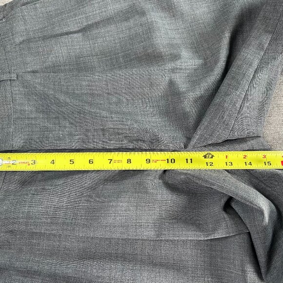 Haggar Pleated Wool Blend Dress Pants Men's 36 x 32 Gray Business Office - Picture 9 of 13
